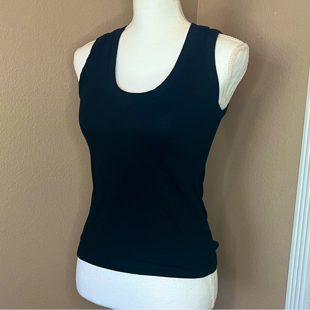 Plain black tank top